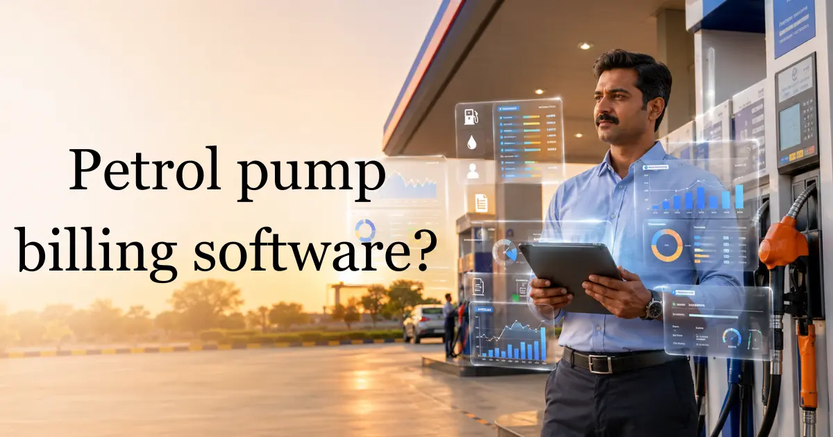 Petrol pump billing software dashboard for fuel station billing